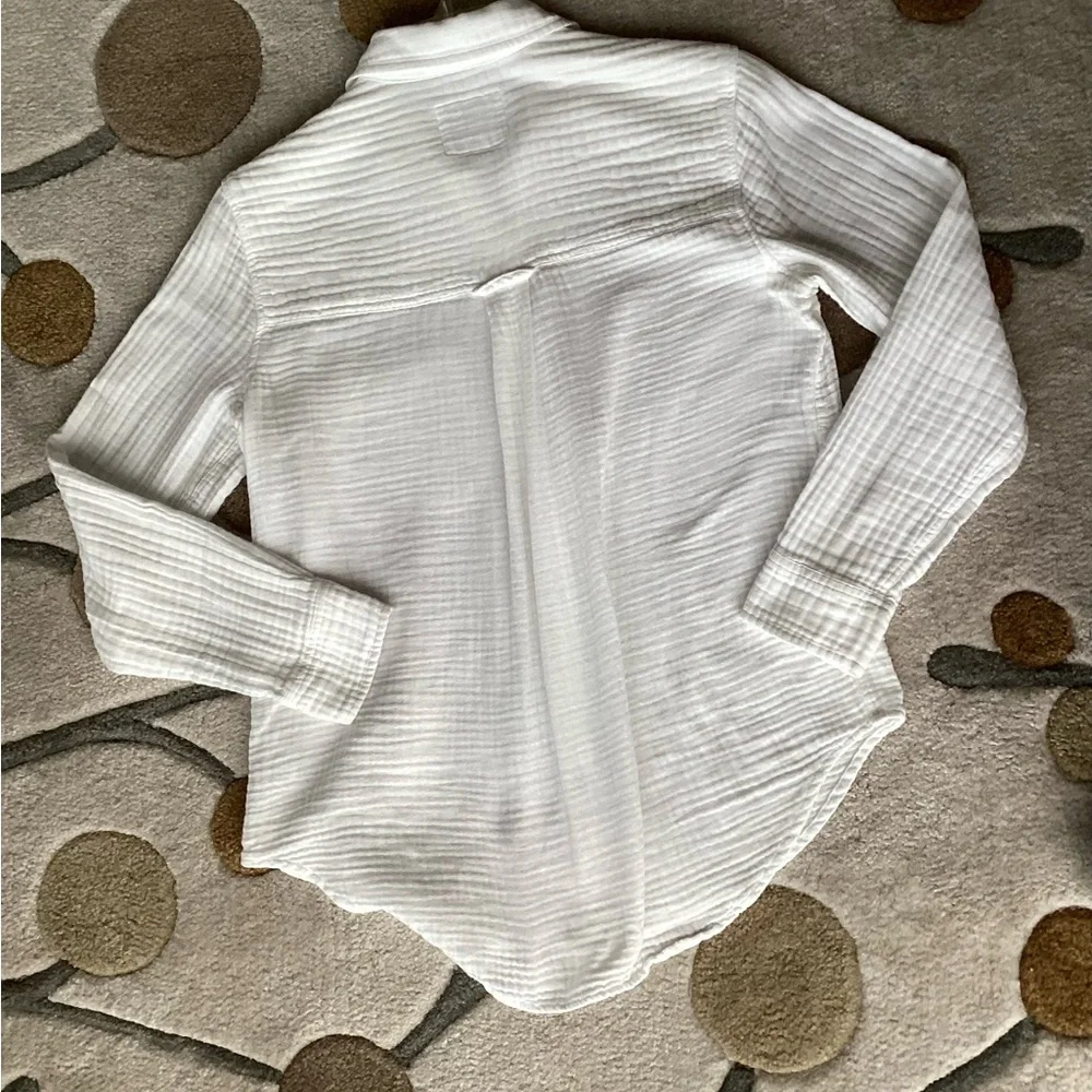 Rails Ellis Shirt XS White Gauze 100% Organic Cotton - Picture 11 of 11